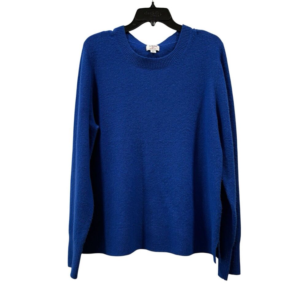 J.Crew Blue Crew Neck Long Sleeve Sweater in Extra Soft Yarn Size XL